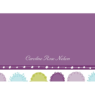 Round & Round We Go! in Purple --  Baby Thank You Card