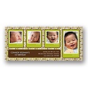 Polka Dot Parade -- Green Kids Photo Birthday Party Invitation