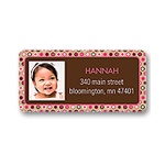 Polka Dot Parade -- Pink Address Label