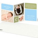 Baby Book Blocks -- Boy Elegant Birth Announcement