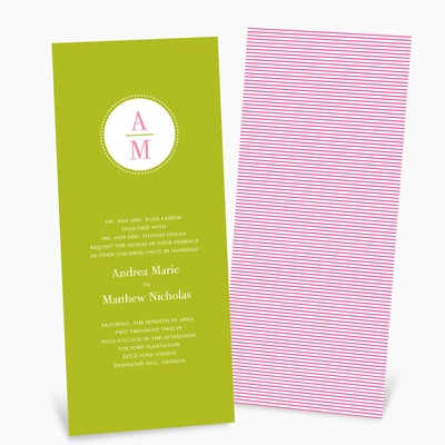 Simply Sophisticated -- Monogram Wedding Invitation