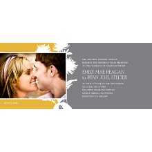 Stylish Flower Background -- Photo Wedding Invitation