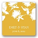 Stylish Flower Background -- Wedding Favor Stickers