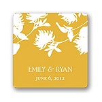 Stylish Flower Background -- Wedding Favor Stickers