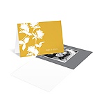 Stylish Flower Background -- Photo Wedding Thank You Card
