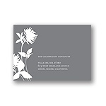 Stylish Flower Background-- Reception Card