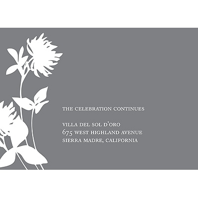 Stylish Flower Background-- Reception Card