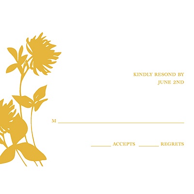 Stylish Flower Background -- Response Card