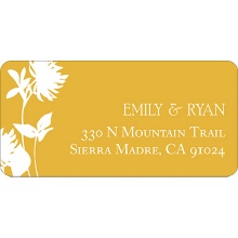 Stylish Flower Background -- Address Label