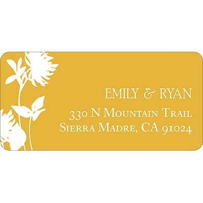 Stylish Flower Background -- Address Label