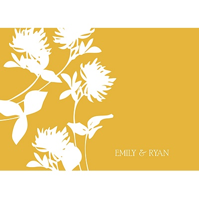 Stylish Flower Background -- Thank You Card