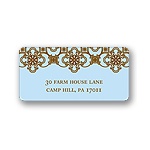 Exquisite Pattern -- Blue Address Label
