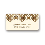 Exquisite Pattern -- Ecru Address Label