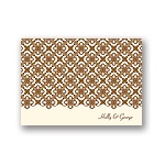 Exquisite Pattern -- Ecru Thank You Card