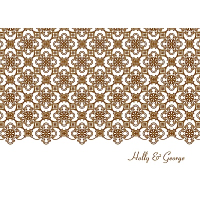 Exquisite Pattern -- White Thank You Card