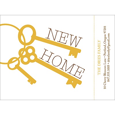 Keyed In -- Personalized Moving Announcement
