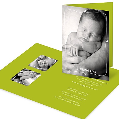Framed with Love -- Modern Birth Announcement