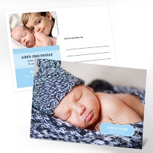 Named in Love -- Horizontal Photo Birth Announcement