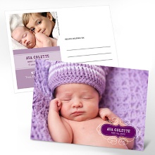 Named in Love -- Horizontal Photo Birth Announcement