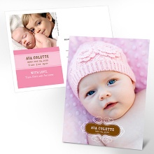 Named in Love -- Vertical Photo Birth Announcement