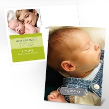 Named in Love -- Vertical Photo Birth Announcement