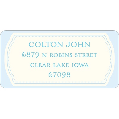 Bundle of Blue -- Address Label
