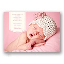 Pretty in Pink -- Stylish Birth Announcement