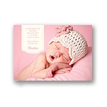 Pretty in Pink -- Stylish Birth Announcement