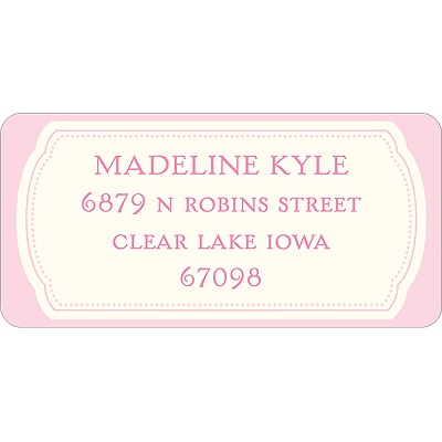 Pretty in Pink -- Address Label