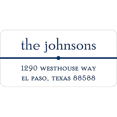 Classic Details in Blue -- Address Label