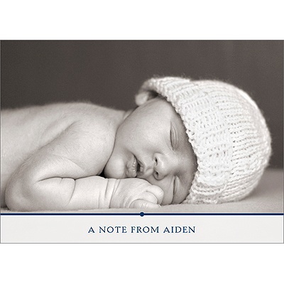 Classic Details in Blue -- Baby Thank You Card
