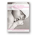 Classic Details in Pink -- Photo Birth Announcement