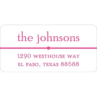 Classic Details in Pink -- Address Label