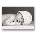 Classic Details in Pink -- Baby Thank You Card