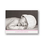 Classic Details in Pink -- Baby Thank You Card