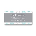 Chic Circles -- Blue Address Label