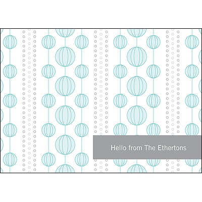 Chic Circles -- Blue Thank You Card
