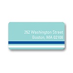 Down the Block -- Blue Address Label