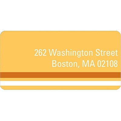 Down the Block -- Orange Address Label