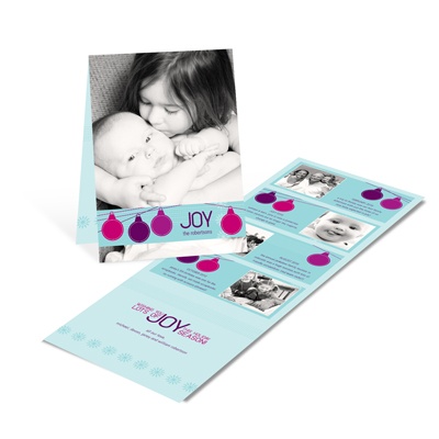 Joyful Holiday Ornaments -- Vertical Holiday Photo Cards