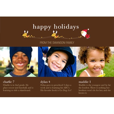 THE GOLDEN TICKET -- BOY PHOTO BIRTH ANNOUNCEMENT, 2in. x 4in. Folded Holiday Card