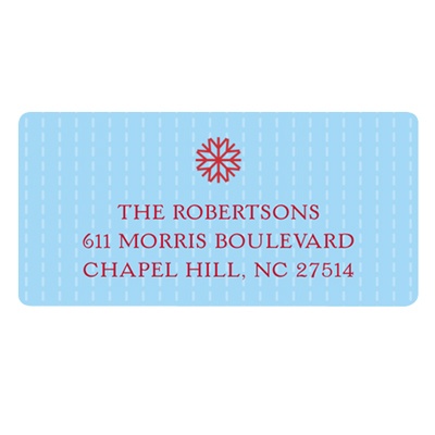 Simple Snowflake -- Christmas Address Label