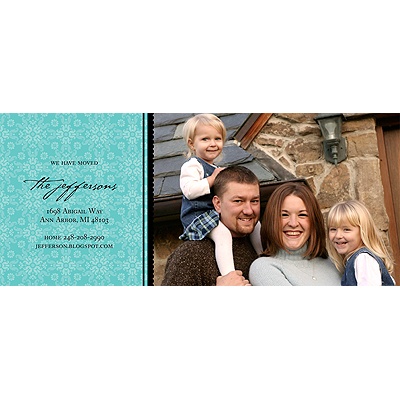 Horizontal Floral Array -- Photo Moving Announcement