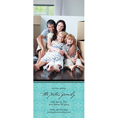 Vertical Floral Array -- Photo Moving Announcement
