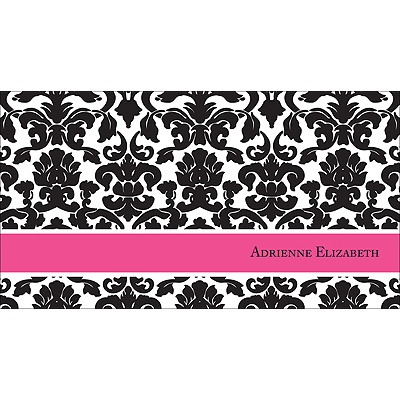 Black Pattern -- Personalized Note Card