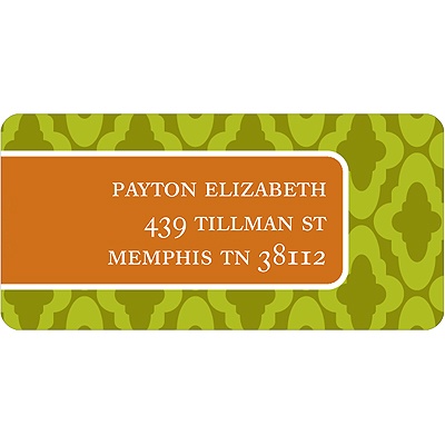 Moss Diamond Stamp -- Address Label
