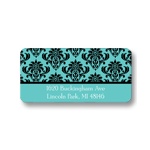 Damask Vision -- Boy Modern  Address Label