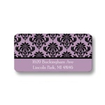Damask Vision -- Girl Modern Address Label