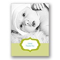 Joyful News in Green -- Baby Thank You Card