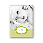 Joyful News in Green -- Baby Thank You Card